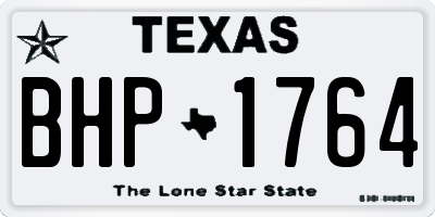 TX license plate BHP1764