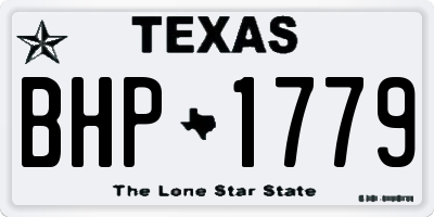 TX license plate BHP1779