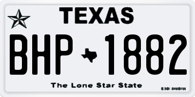 TX license plate BHP1882