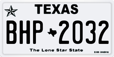 TX license plate BHP2032