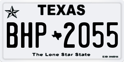 TX license plate BHP2055