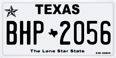 TX license plate BHP2056