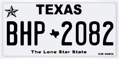 TX license plate BHP2082
