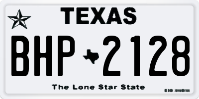 TX license plate BHP2128