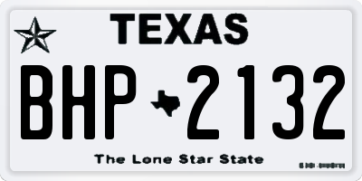 TX license plate BHP2132