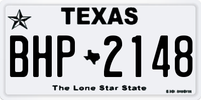 TX license plate BHP2148