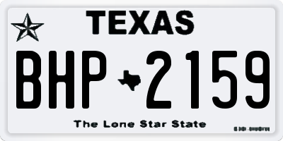 TX license plate BHP2159