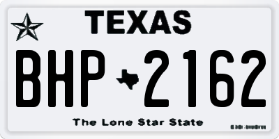 TX license plate BHP2162