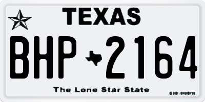 TX license plate BHP2164