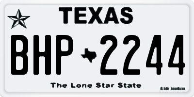 TX license plate BHP2244