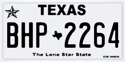 TX license plate BHP2264