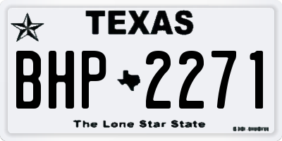 TX license plate BHP2271