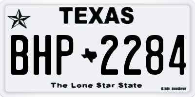 TX license plate BHP2284