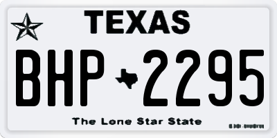 TX license plate BHP2295