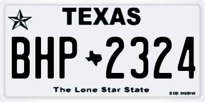 TX license plate BHP2324