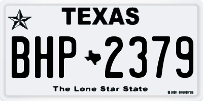 TX license plate BHP2379