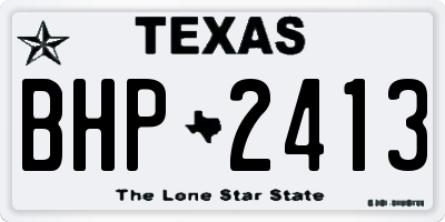 TX license plate BHP2413