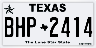 TX license plate BHP2414
