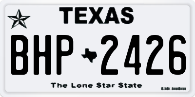 TX license plate BHP2426