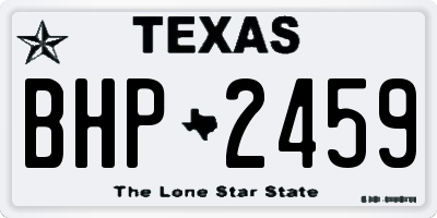 TX license plate BHP2459