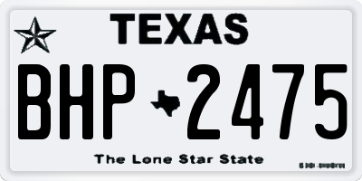 TX license plate BHP2475