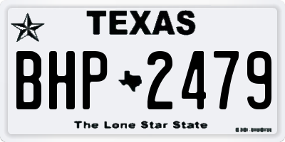 TX license plate BHP2479