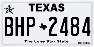 TX license plate BHP2484