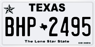 TX license plate BHP2495