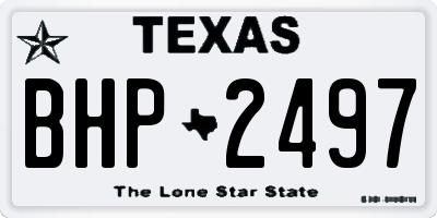 TX license plate BHP2497