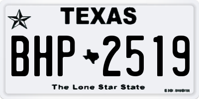 TX license plate BHP2519
