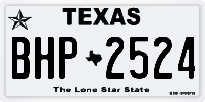 TX license plate BHP2524
