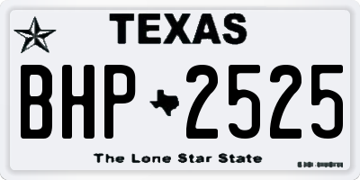 TX license plate BHP2525