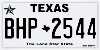 TX license plate BHP2544
