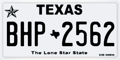 TX license plate BHP2562