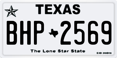 TX license plate BHP2569