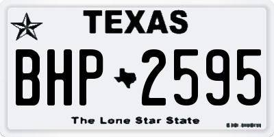 TX license plate BHP2595