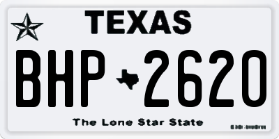 TX license plate BHP2620