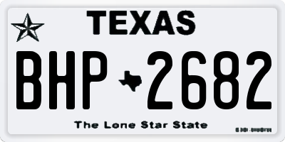 TX license plate BHP2682