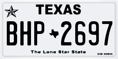 TX license plate BHP2697