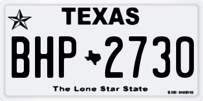 TX license plate BHP2730