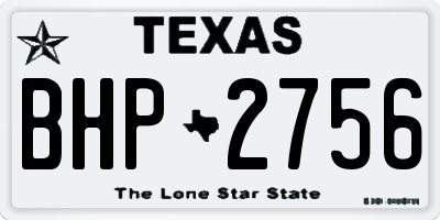 TX license plate BHP2756