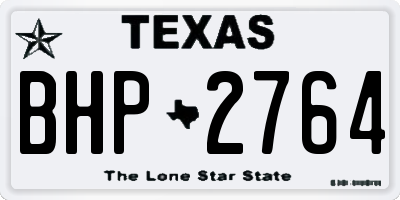 TX license plate BHP2764
