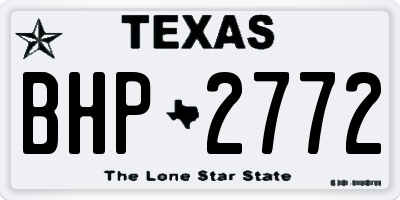 TX license plate BHP2772