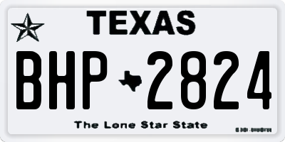 TX license plate BHP2824