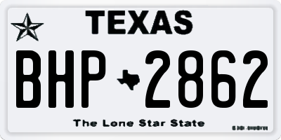 TX license plate BHP2862