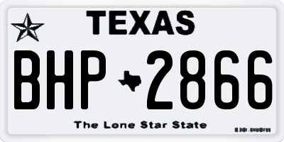 TX license plate BHP2866
