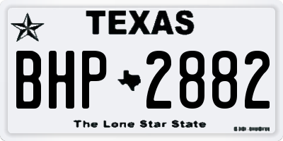 TX license plate BHP2882