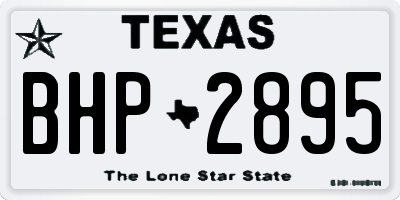 TX license plate BHP2895