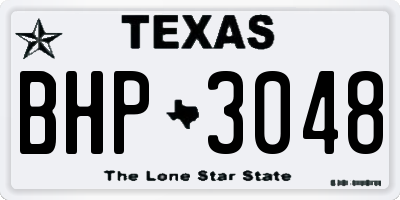 TX license plate BHP3048