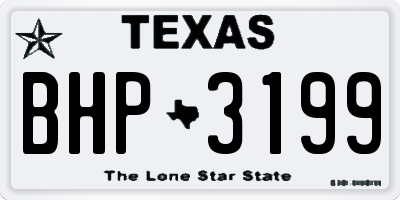 TX license plate BHP3199